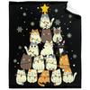 Cute Black Cat with Yellow Eyes Soft Throw Blanket All Season Warm Blankets Lightweight Fuzzy Flannel Throw Blanket for Bed Sofa