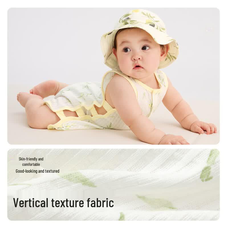 Balabala BalaOne Summer Baby Unisex Cotton Sleeveless Romper 2-Pack