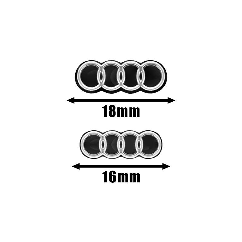 16/18mm Car Remote Key Sticker Aluminum Emblem Decoration Decal For hot A1 A2 A3 A4 A5 A6 A7 A8 Q2 Q3 Q4 Q5 Q6 Q7 Q8 TT RS3 RS7