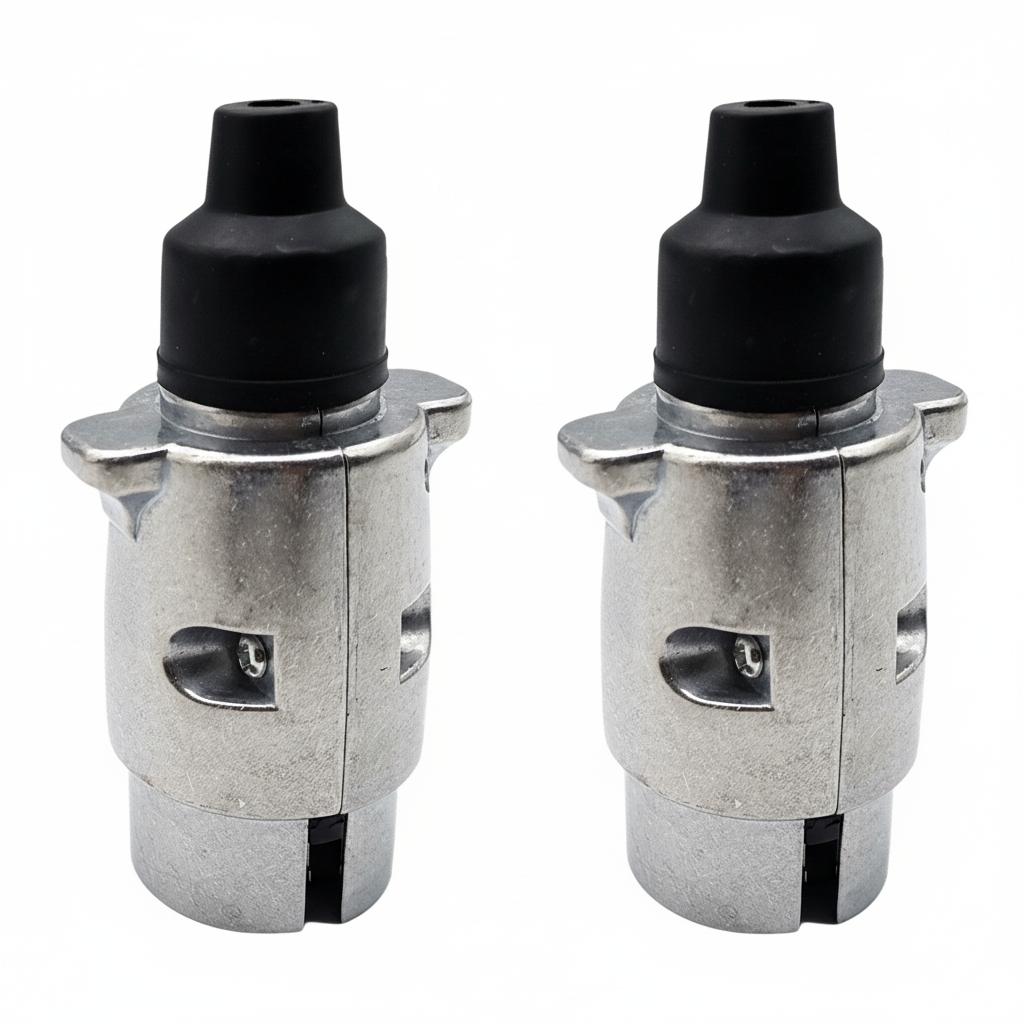 1/2/3PCS Durable 7 Pin Aluminium Alloy Plug Trailer Truck Towing Electrics Connector EU Plug Professional Replacement For Truck