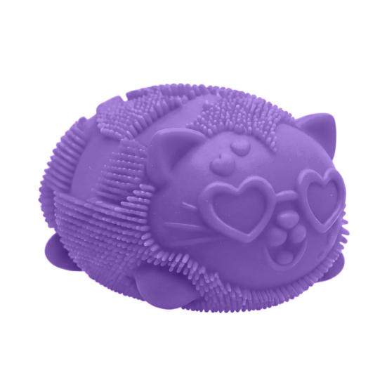 

Mini Fuzz Cat Squeeze Toy Stress Relief Fuzzy Ball Fidget Toy Focus Aid Relaxation Anxiety Relieving Office Desk Toy 1pc фиолетовый