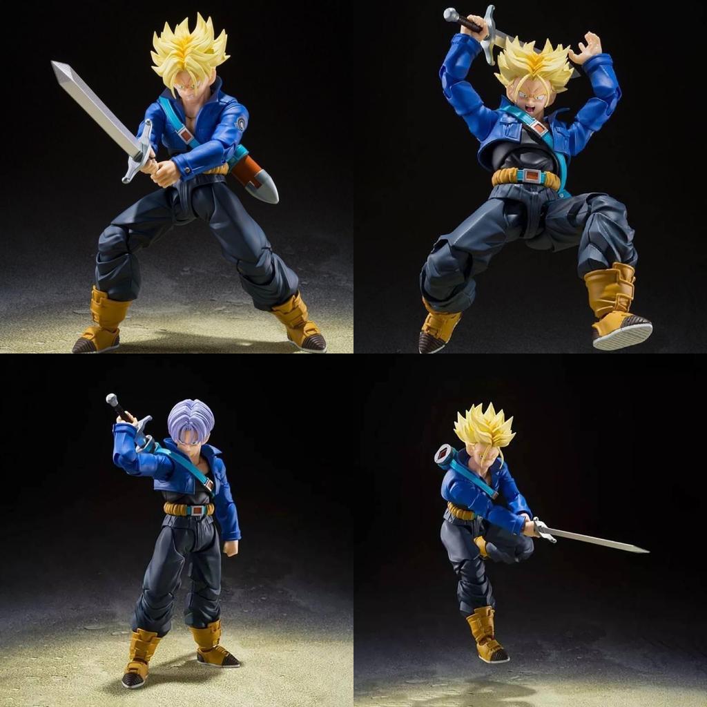 Shf Trunks Future Boy Super Saiyan Pvc Anime Actionfigur mit Ständer Sammlerstück