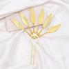 Elegant Peacock Leaf Hairpin Alloy Rhinestone Hair Stick Thai Ethnic Hair Ornament Hairpieces Leaf Hair Accessory