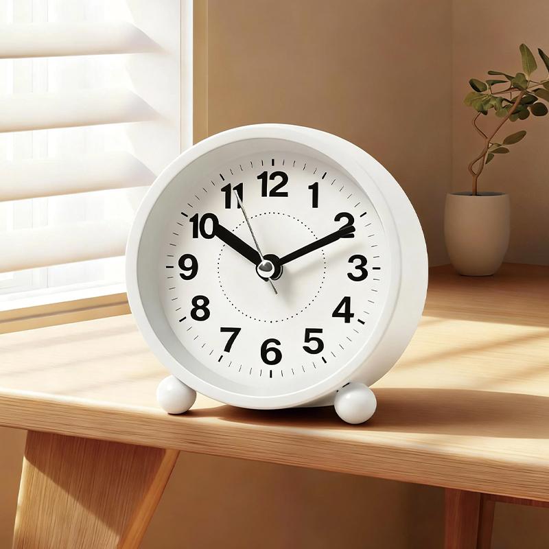 Silent Quartz Backlight Needle Display Desk Clock for Students