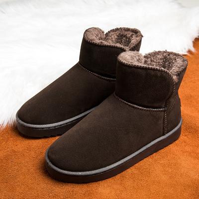 Neue High-Top-Schneestiefel Herren Samt verdickt kältefest und warm Baumwollschuhe rutschfest und wasserdicht Ein-Pedal-Brotschuhe