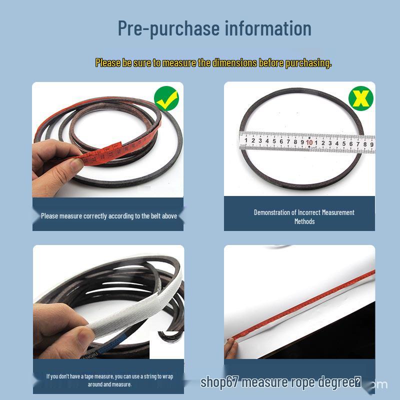 **High-Quality Wear-Resistant Washing Machine O-Type V-Belt - Buy 1 Get 5/10 for Semi/Fully Automatic Machines**