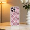 Cool P-Purple P-Plaid Pattern Phone Case For iPhone 17 16 15 14 13 12 11 Mini Pro Max Plus Transparent Cover