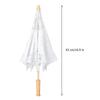 In Stock Handmade Lace Umbrella Silk Cloth Lace Flower Embroidery Parasol Wedding Bride Photography Umbrella White Beige Color