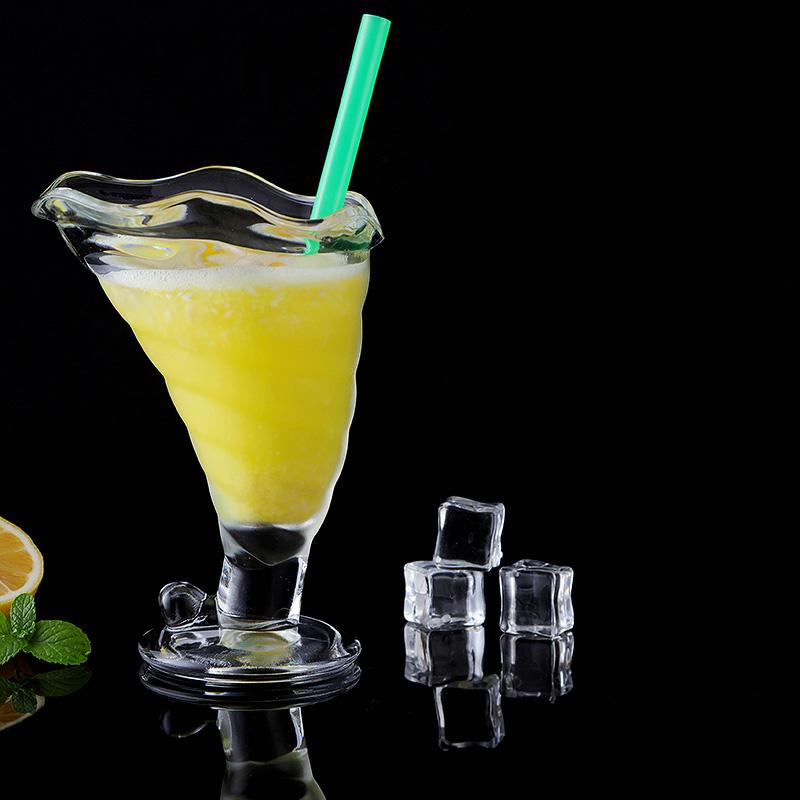 8.9oz 260ml Creative Glass Dessert Cup Transparent Reusable Yogurt Milk Tableware for Party Wedding Supply Ice Cream Juice Cups