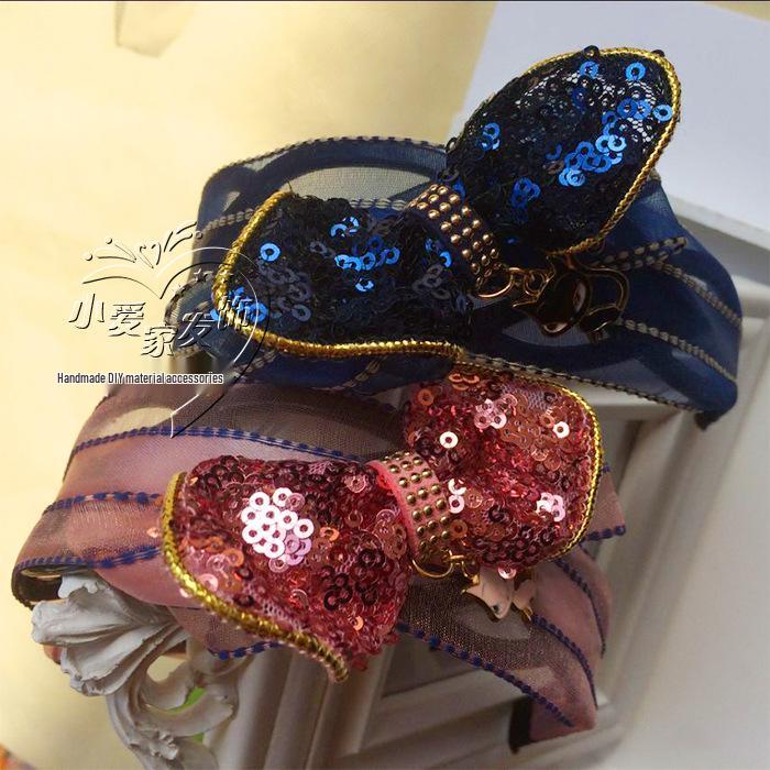 10 Yards 2.5/4cm Snow Yarn Ribbon with Jump Stitches for DIY Lolita Bow Hair Accessories