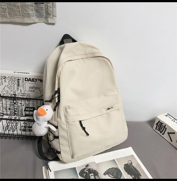 Schoolbag Backpack Men's Simple Large Capacity Travel Backpack Women's Leisure Japanese Junior High School Student High School Student School Bag Men