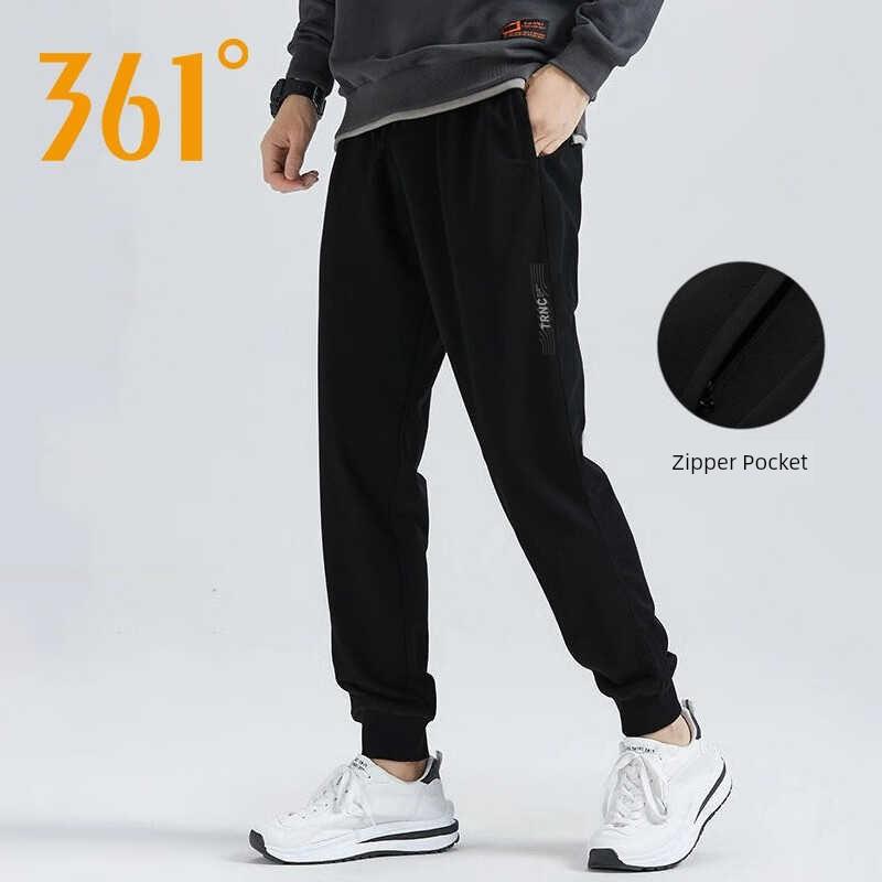 361 Men s Sports Pants Genuine Winter New Knit Long Pants Thickened Warm Running Pants Casual Pants for Men 2XL чёрный