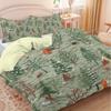 Quilt Cover Three-Piece Forest Animal Grinding Printing Quilt Cover Custom Home Textile Bedding