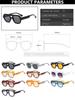 Vintage Double Beams Rectangle Sunglasses Women Men Designer Retro Small Frame UV400 Protection Sun Glasses