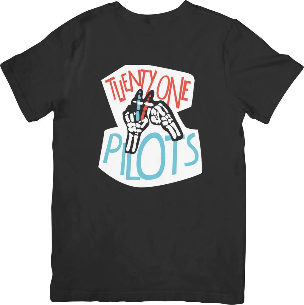 Twenty One Pilots Music Fit for Men & Women Quality Cotton T-Shirt Black