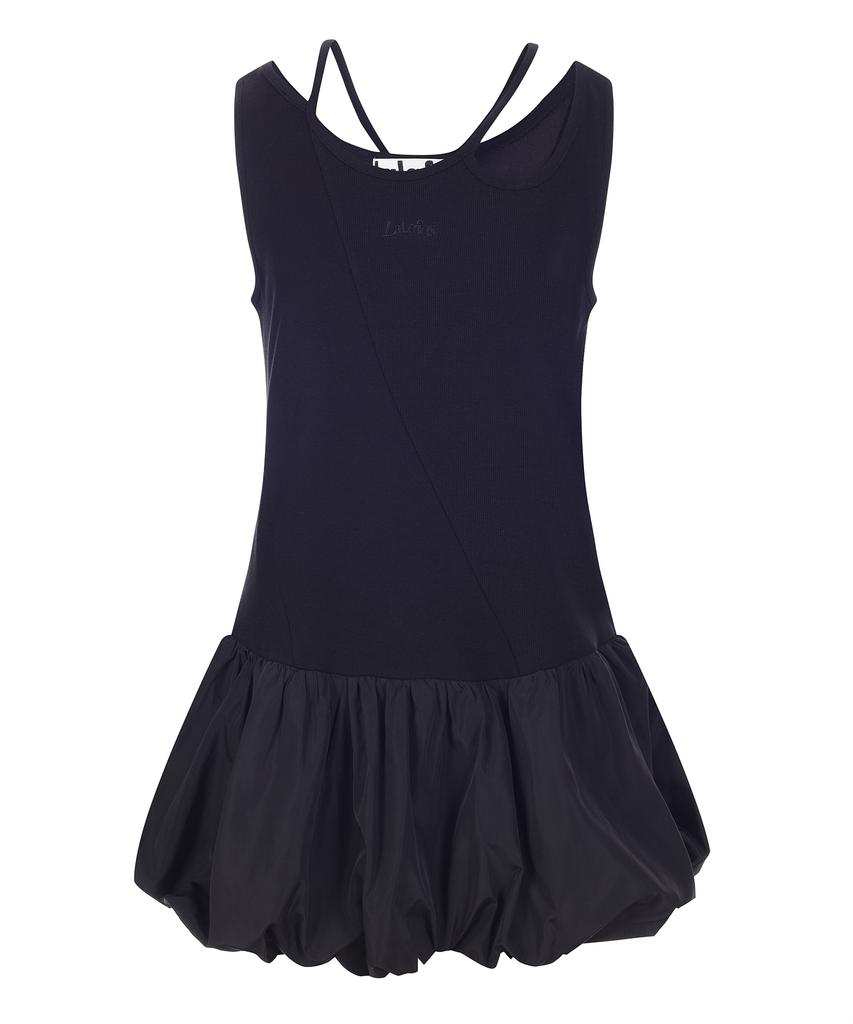Lara Fox Mix Balloon Dress Black Bq2Wo004
