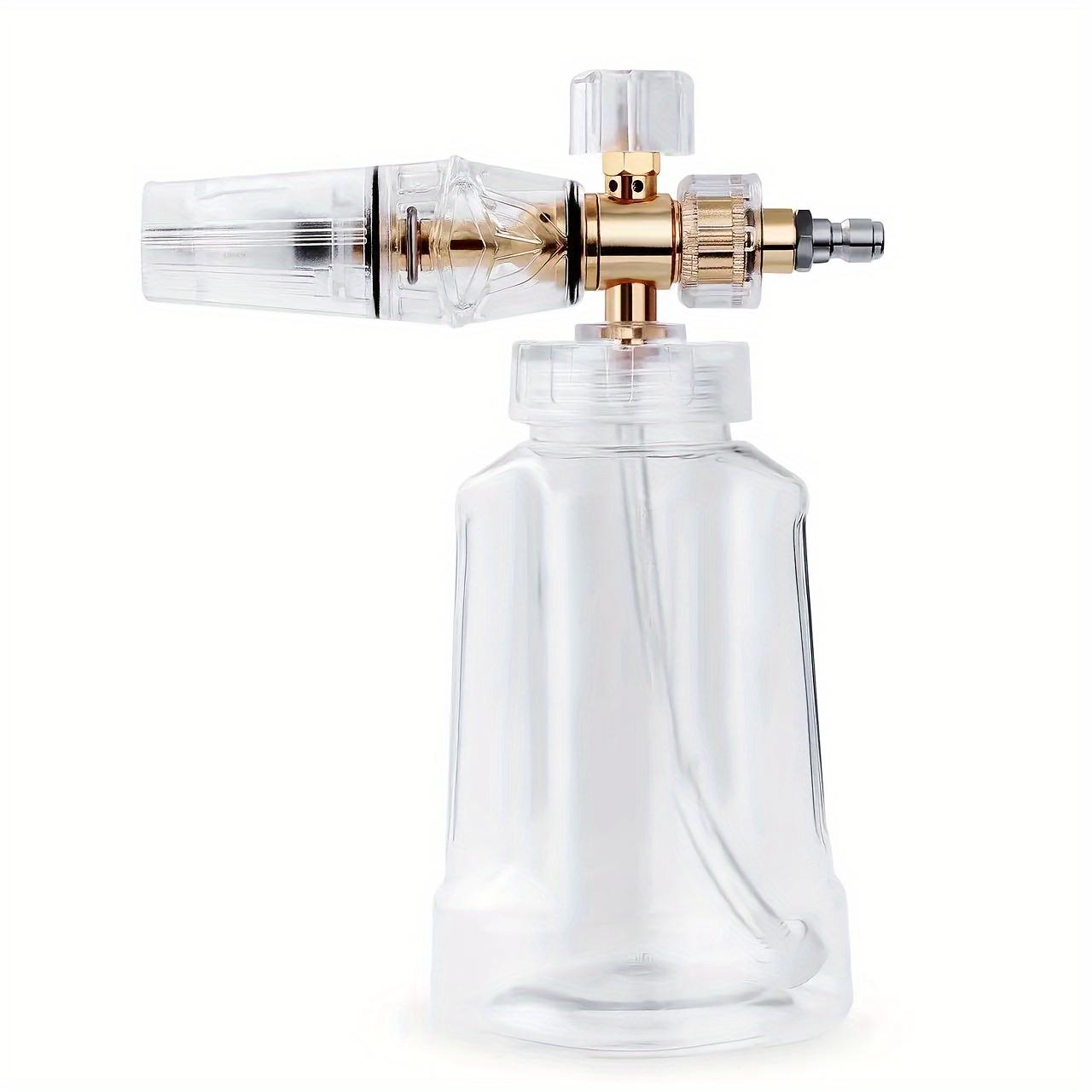 

High pressure foam spray bottle 1/4 quick connection foam cannon adjustable fan-shaped nozzle for car cleaning