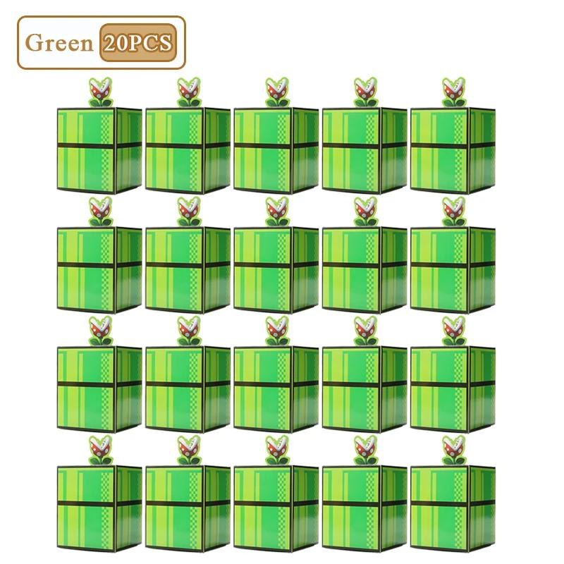1-40PCS Game Themed Candy Boxes Birthday Party Gift Bags Hospitality Boxes Brick Pipe Pentagram Boxes Home Party Decorations