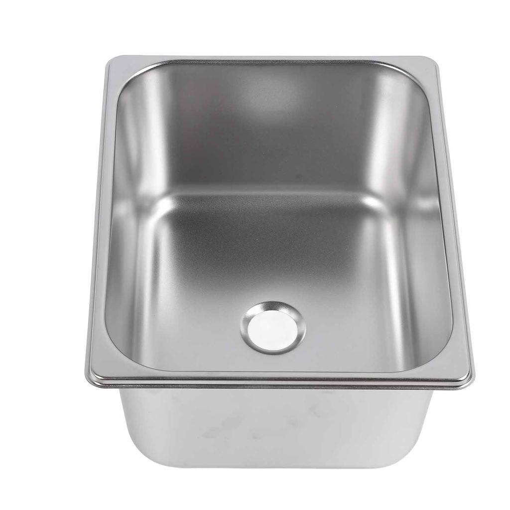 RV Kitchen Sink 304 Stainless Steel 12.6x10.24x5.91in Single Bowl Hand Wash Basin with 40mm Drain Outlet for Boat Truck