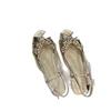 Fashion Flower One-word Buckle Sandals Women's Open-toed Sandals Flat Versatile Fish Mouth Sandals