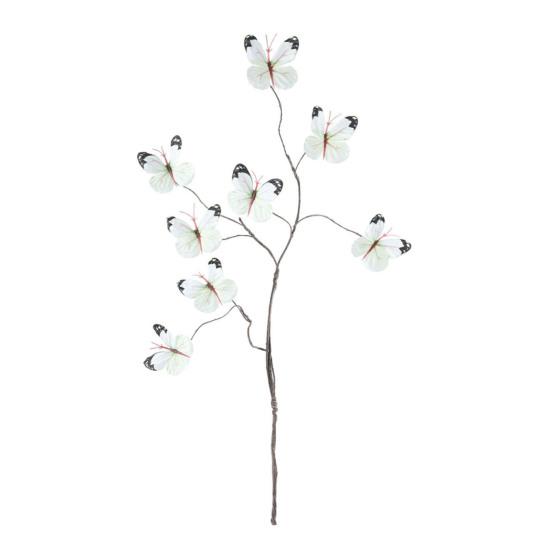 Artificial Butterfly Branches Simulation Stems with 8 Fake Butterflies for Vase Filler DIY Bouquets Home Office Table Decor