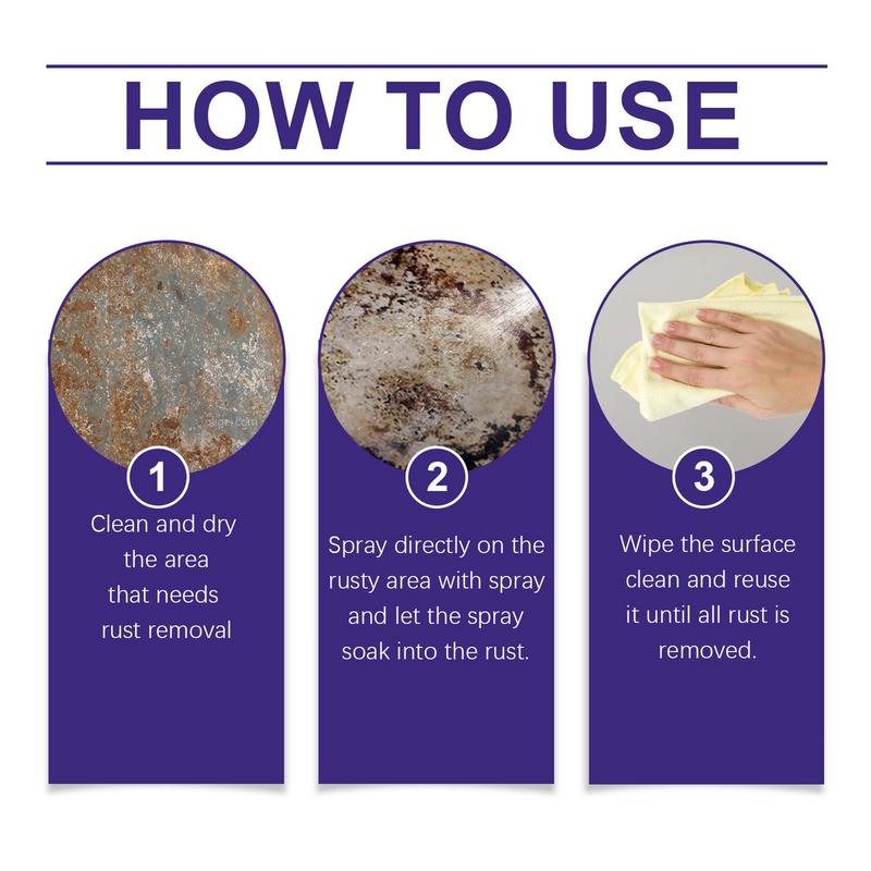 Multipurpose Rust Remover Spray Iron Powder Remover Iron Powder Remover For Rust Stains On Tools And Metals For Cleaning And
