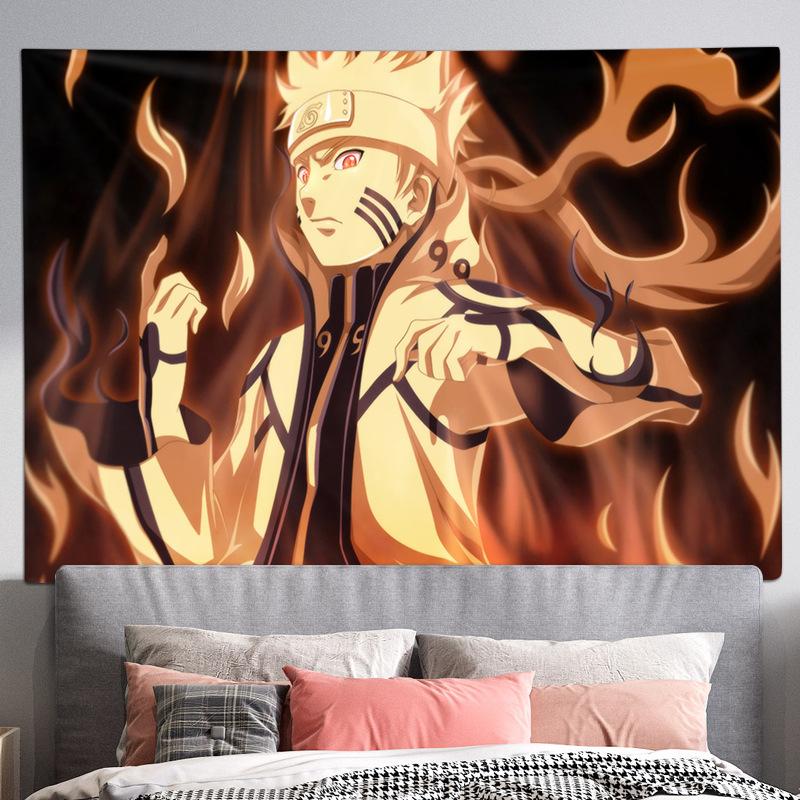 Living Room Background Cloth, Bedroom Hanging Cloth, Japanese Cartoon Anime Tapestry, Room Wall Carpet