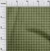 oneOone Cotton Flex Dark Olive Green Fabric Check Diy Clothing Quilting Fabric Print Fabric By Yard 40 Inch