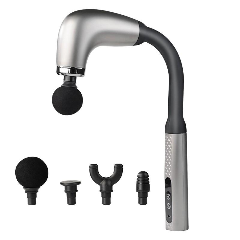 

Ручной пистолет для глубокого массажа мышц, фитнес-пистолет для снятия боли в мышцах, массажер для спины после тренировок серебряный