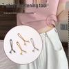 Cross-Border Hot Selling Scarf & Sleeve Clip: Silk, Chiffon, Neck & U-Shaped Clips for Anti-Exposure and Pant Leg Fixing