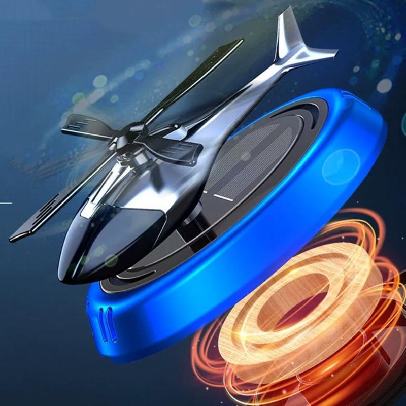 Helicopter Styling Solar Car Air FreshenerDecorative Aromatherapy Car Interior Accessories Propeller Rotary Perfume Diffuser