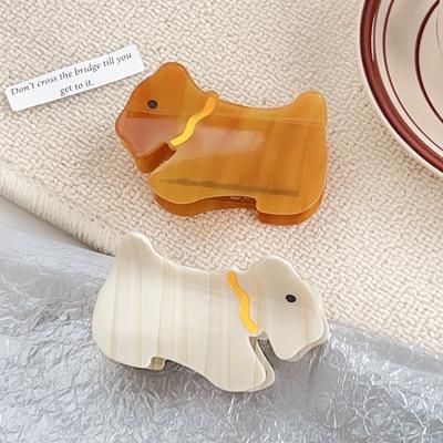 1pc New Cute and Personalized Puppy Vinegar Clip with High-end Hair Clip, Korean Style Girl Shark Clip Hair Accessory