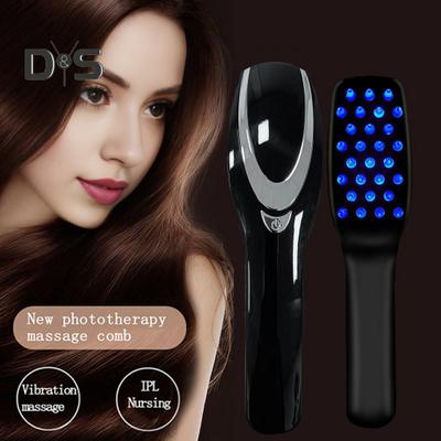 Electric Hair Growth Comb Professional Scalp Massager Red Blue Light Therapy Hair Loss Treatment Portable Electric Massage Brush for Thinning Hair