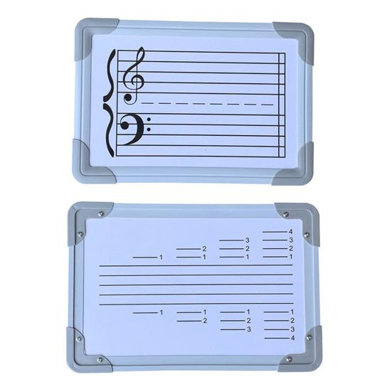 Double-Sided Magnetic Music Staff Whiteboard High Low Notes Teaching Aid Mini Dry Erase Board Students Teachers Music Classroom Supplies