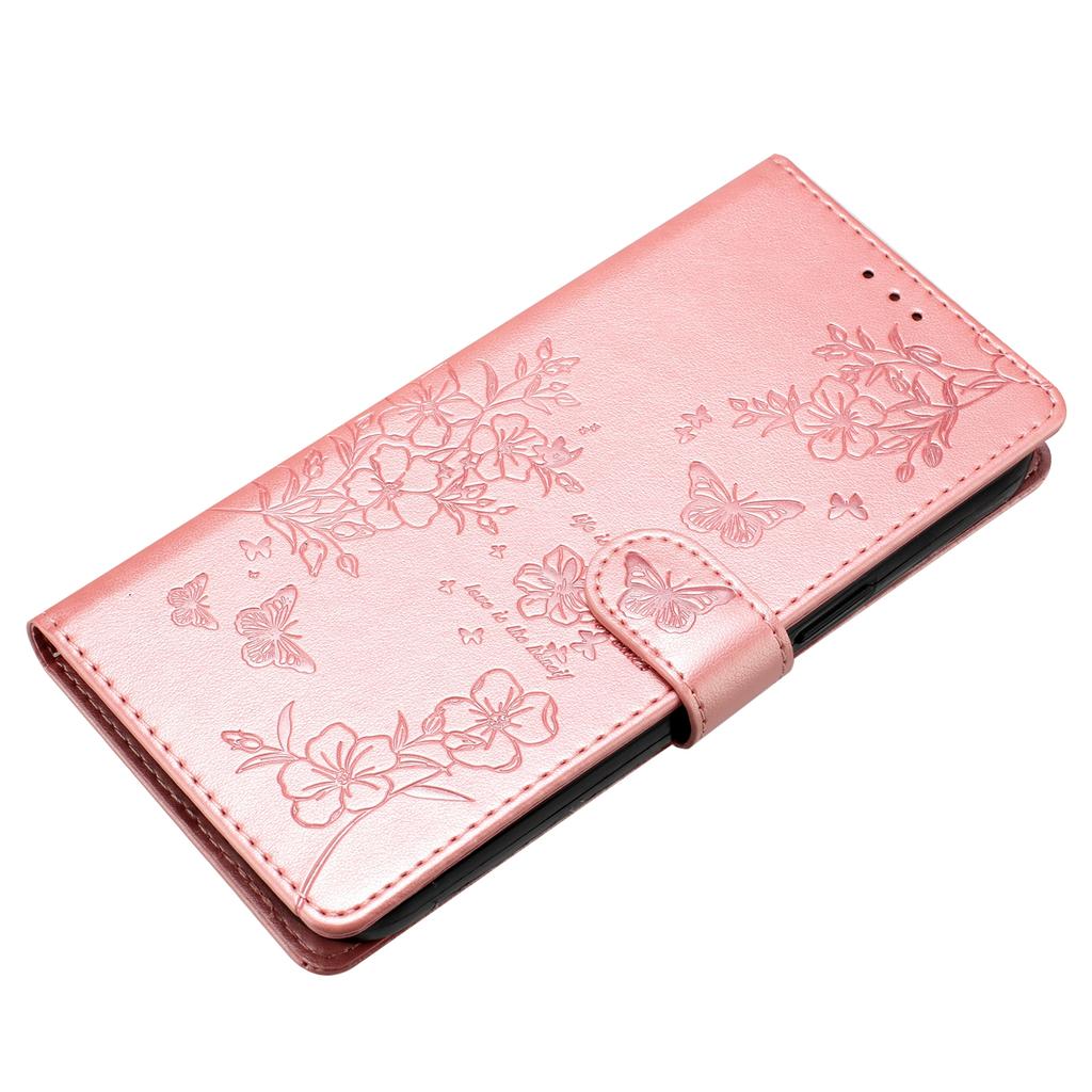 For Honor 400 Lite 5G Wallet Phone Case Butterfly Floral Imprint Leather Flip Cover with Strap