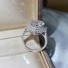 5-Carat D Color Heart-Shaped Moissanite Ring with Micro-Pave, Luxury Design for Women, European and American Style, Popular Exaggerated Diamond Ring.