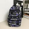 Large Capacity Student Backpack Graffiti Print Campus Backpack Men Lightweight Couple Backpack