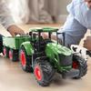 16.5 Inches Large Farm Tractor Toys with Trailer and Animal Figurines Realistic Farm Tractor Set For Christmas Birthday Gift
