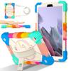 For Samsung Galaxy Tab A7 Lite 8.7-inch T225/T220 Case Silicone+PC Kickstand Tablet Cover with Handy Strap,Shoulder Strap