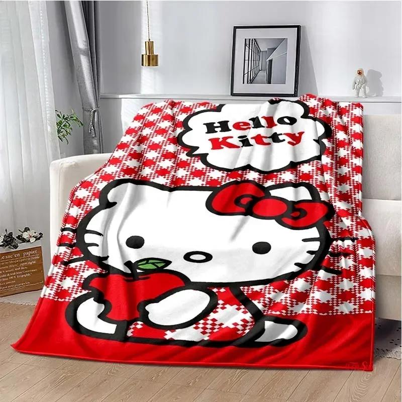 HelloKitty Cartoon Anime Kawaii Blanket for Kids Super Soft Cute Blanket for Travel Bedding Couch Sofa Bed Blanket Birthday Gift