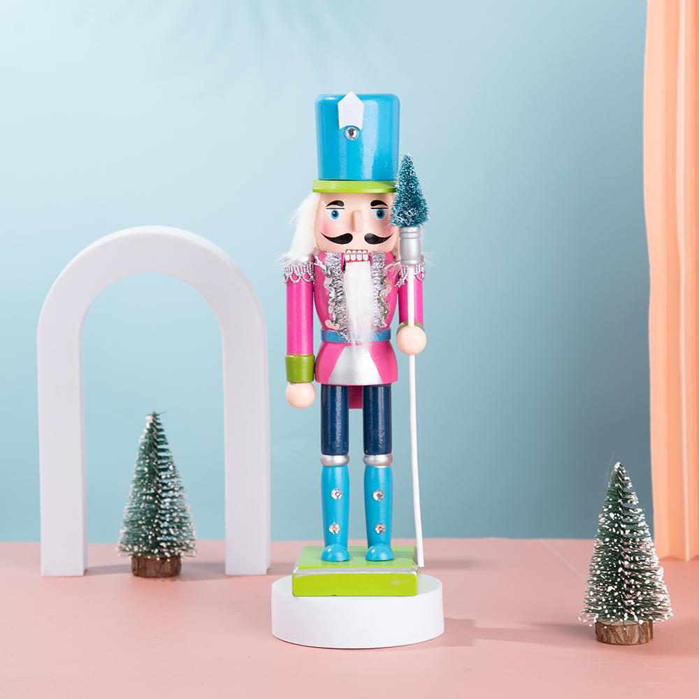 Colorful Candy-themed Wooden Nutcracker