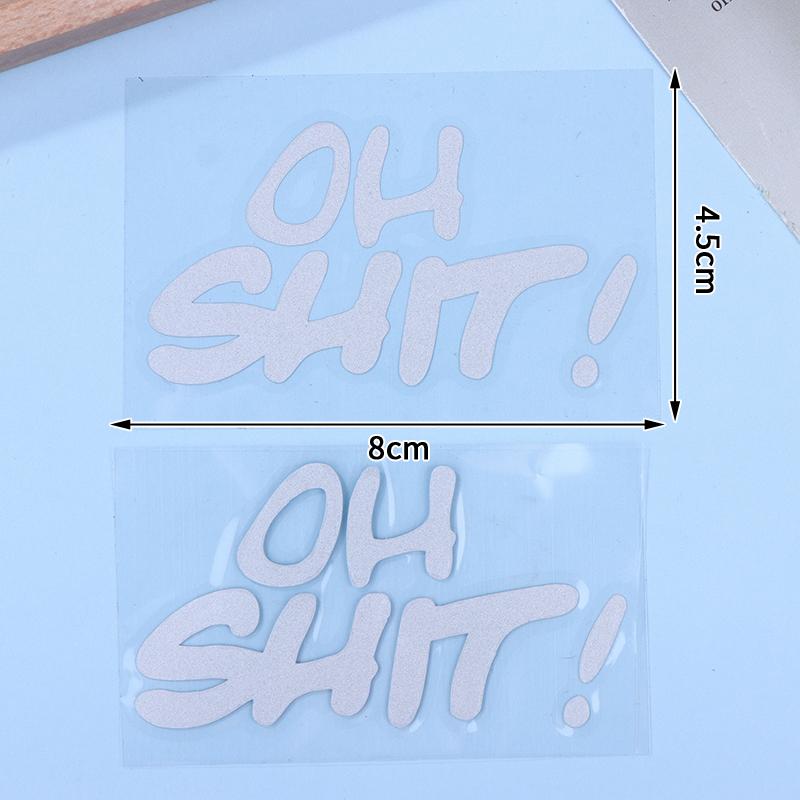 

1Pc Funny Letters Oh Shit Motorcycle Stickers Waterproof For Motorbike Fuel Tank Helmet Fairing Electric Scooter Vinyl Decals
