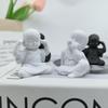 Three-Piece Zen Three Nonnes Statue Set, 3D Printed Zen Little Monks, Three Little Monks Who Don'T Listen, Don'T Look, Don'T Speak, Creative Bu
