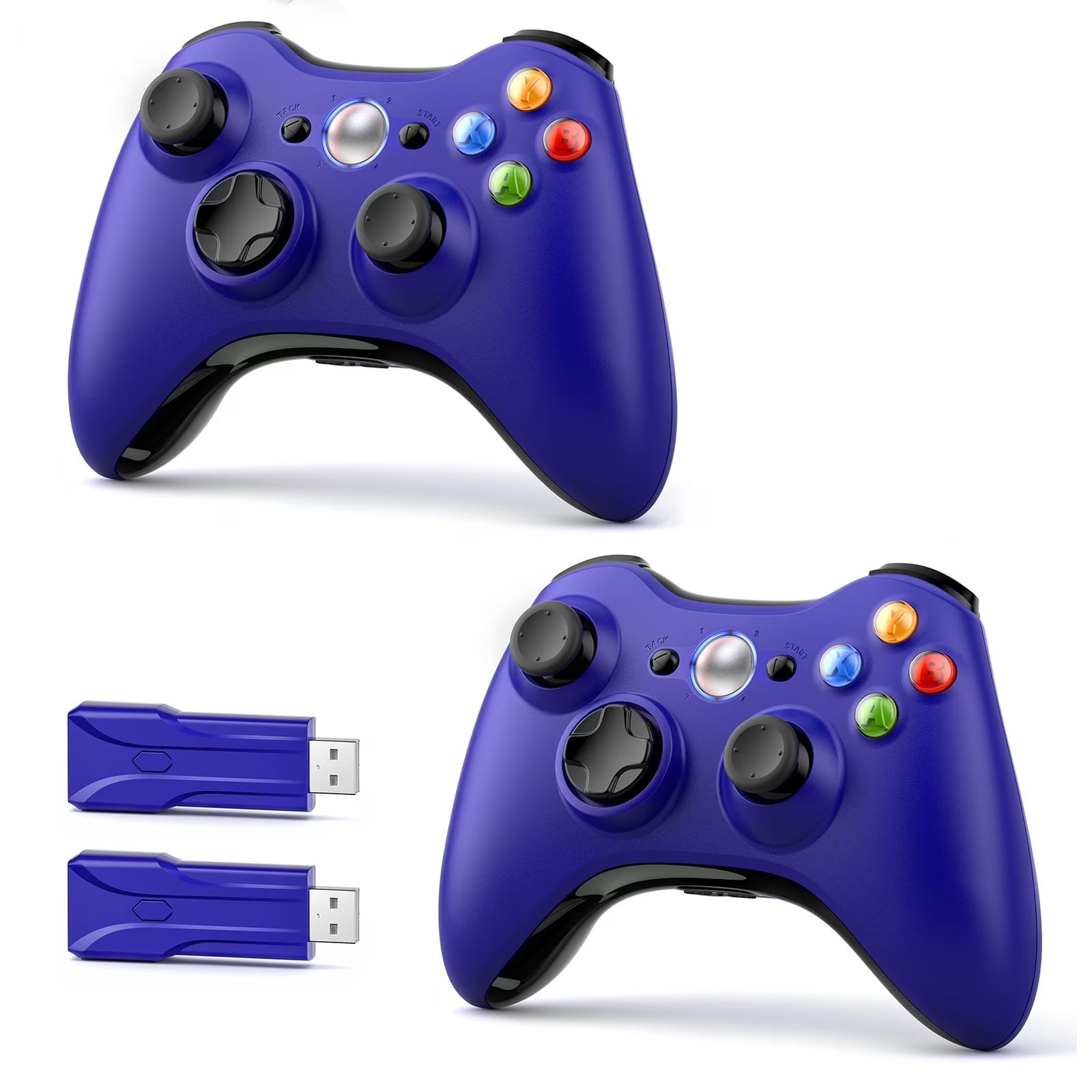 Gamepad for 2 Pack Xbox 360 Wireless Controller for Xbox 360, Controller Compatible with Xbox 360/360 Slim, Pc