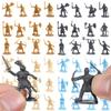 49pcs Mini Medieval Soldier Figurines Detailed Miniature Soldiers for Diorama Tabletop RPG War Games Historical Collectibles ZSY