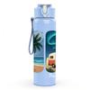 1PC Camper Van Tropical Coast Print 750ml Color Plastic Sports Water Bottle Leakproof Flip Straw Lid Suitable for Sports Office Home Use
