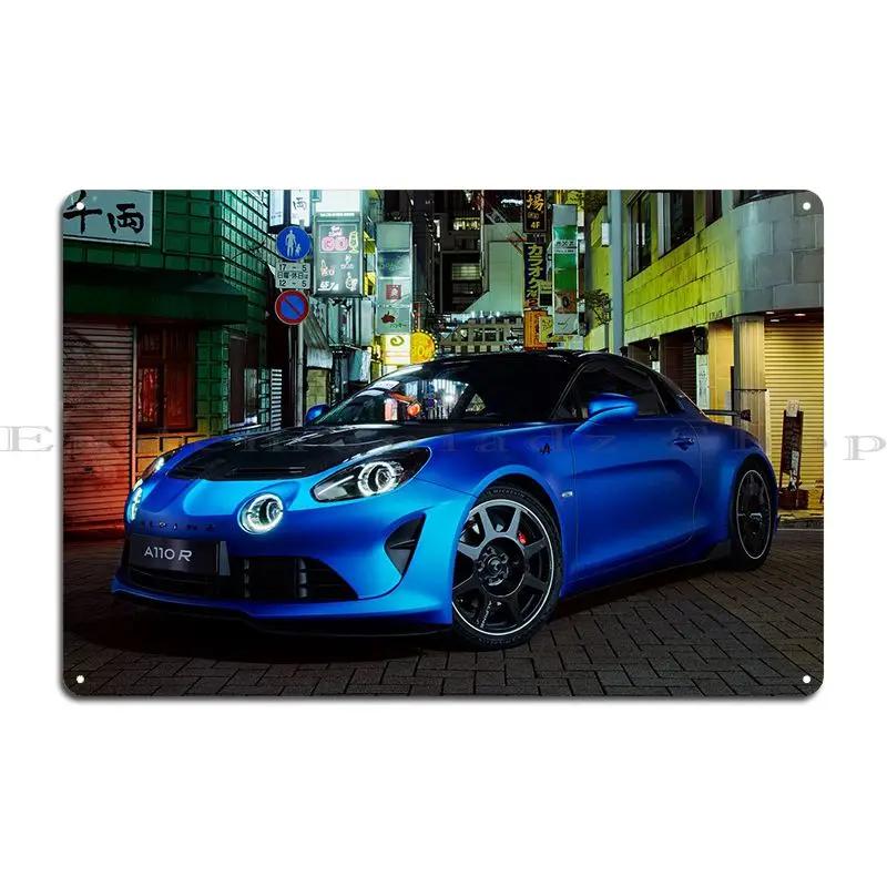 

Alpine A110 R Sport Car Metal Signs Retro Party Vintage Character Garage Tin Sign Poster 20x30cm（7.8x11.8inch）