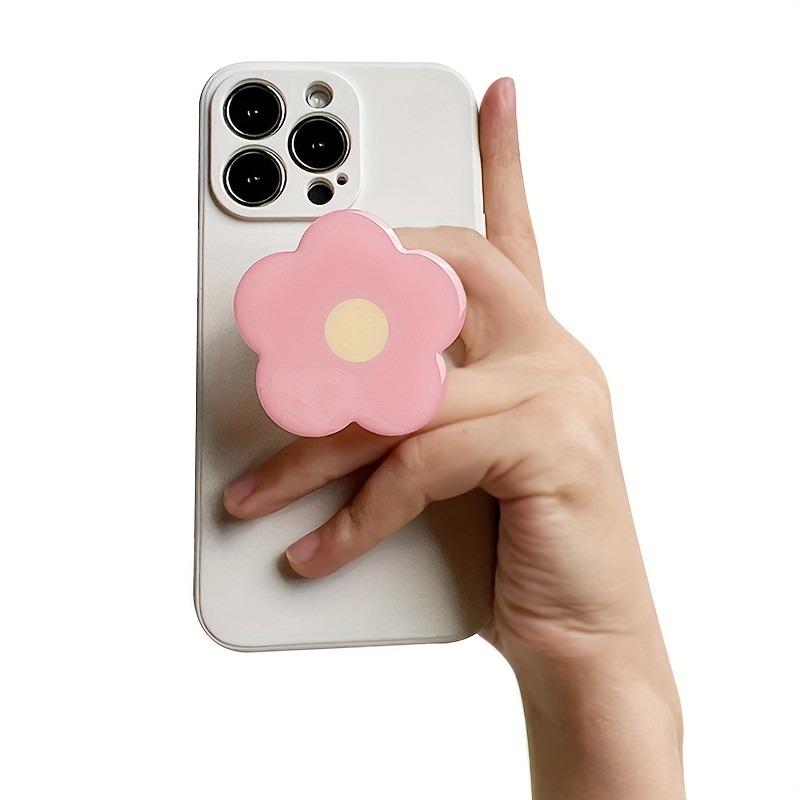 Clear Flower Folding Expandable Mobile Phone Grip Holder Socket Pocket Support For IPhone 16 Finger Ring Griptok Expanding Stand