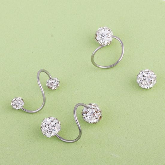 1Pc Piercing Earring Faux Crystal Tragus Studs Earring Easy To Clean Stud Earring for Auricle Cartilage Lip