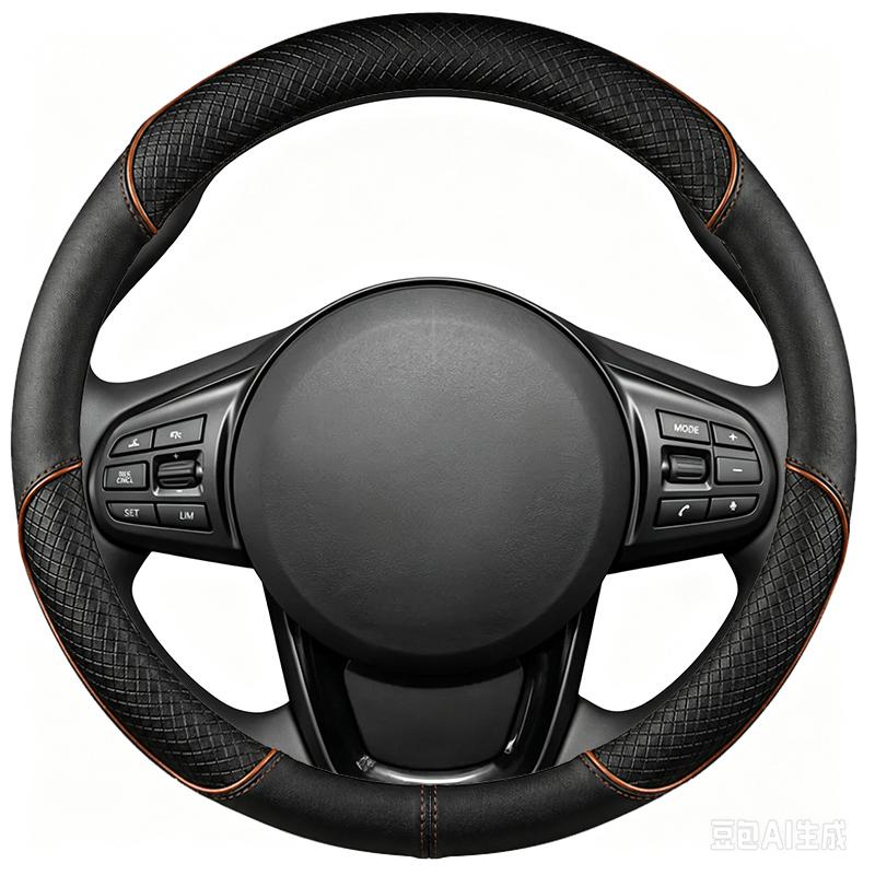 For Toyota Supra GR A90 A91 MK5 -2024 Red Stitch Car Steering Wheel Cover DIY Suede Interior Accessory